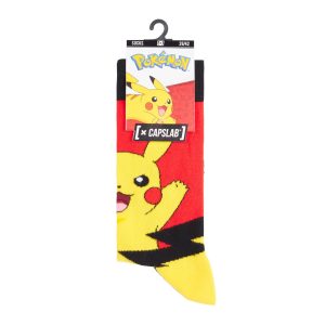 CLPOK1CVPIK-1.jpg Paire de chaussettes CAPSLAB POKEMON PIKACHU Jaune