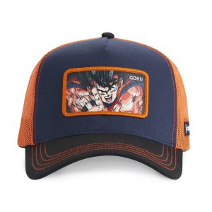 CASQUETTE trucker CAPSLAB DRAGON BALL GOKU BLEU/ORANGE