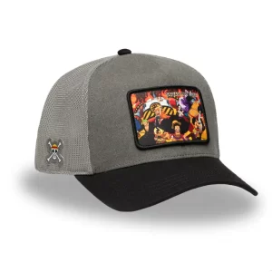 Casquettes ONE PIECE STRAW HAT CREW Gris/Noir - CAPSLAB