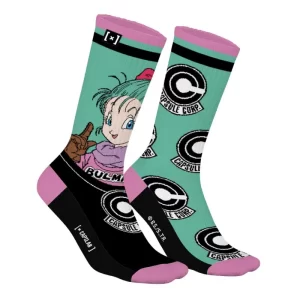 chaussette-dragon-ball-bulma-vertrose-capslab-cldb1scsbul.webp Chaussettes DRAGON BALL BULMA Vert/Rose - CAPSLAB