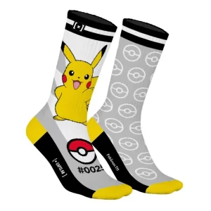 chaussette-pokemon-pikachu-gris-capslab-clpok21scsbol.webp Chaussettes POKEMON PIKACHU Gris - CAPSLAB