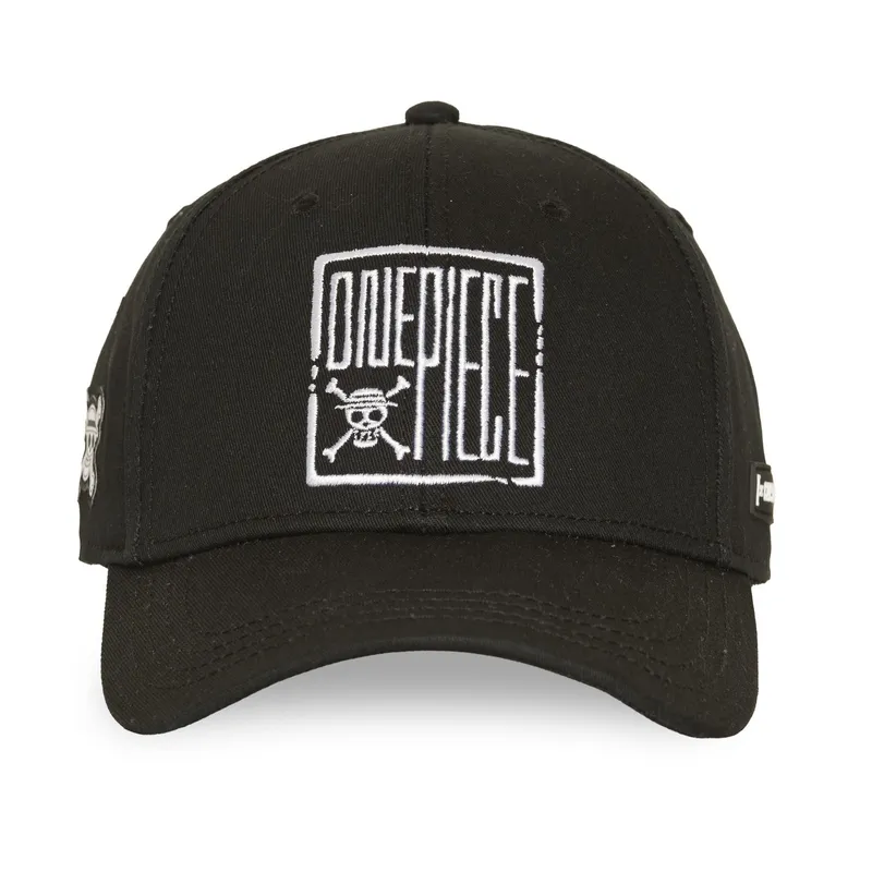 Casquette One Piece Maroc Capslab Jolly Roger effet bambou noire