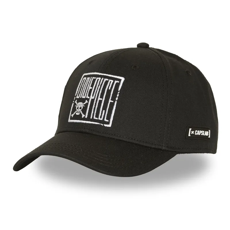 Casquette One Piece Maroc Capslab Jolly Roger effet bambou noire