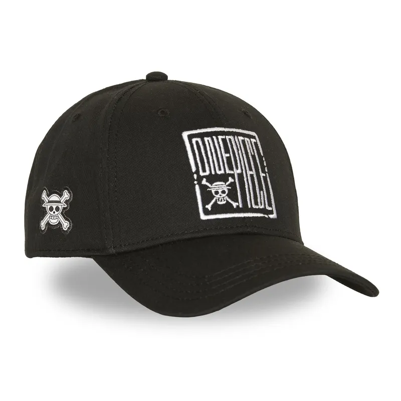 Casquette One Piece Maroc Capslab Jolly Roger effet bambou noire